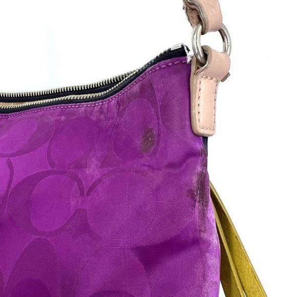 Coach Bags Coach Colorblock Purple Nylon Crossbody Bag Poshmark